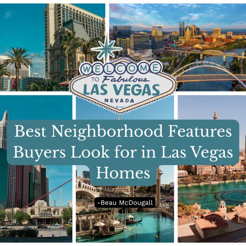 Las Vegas real estate photo collage — neighborhoods and homes
